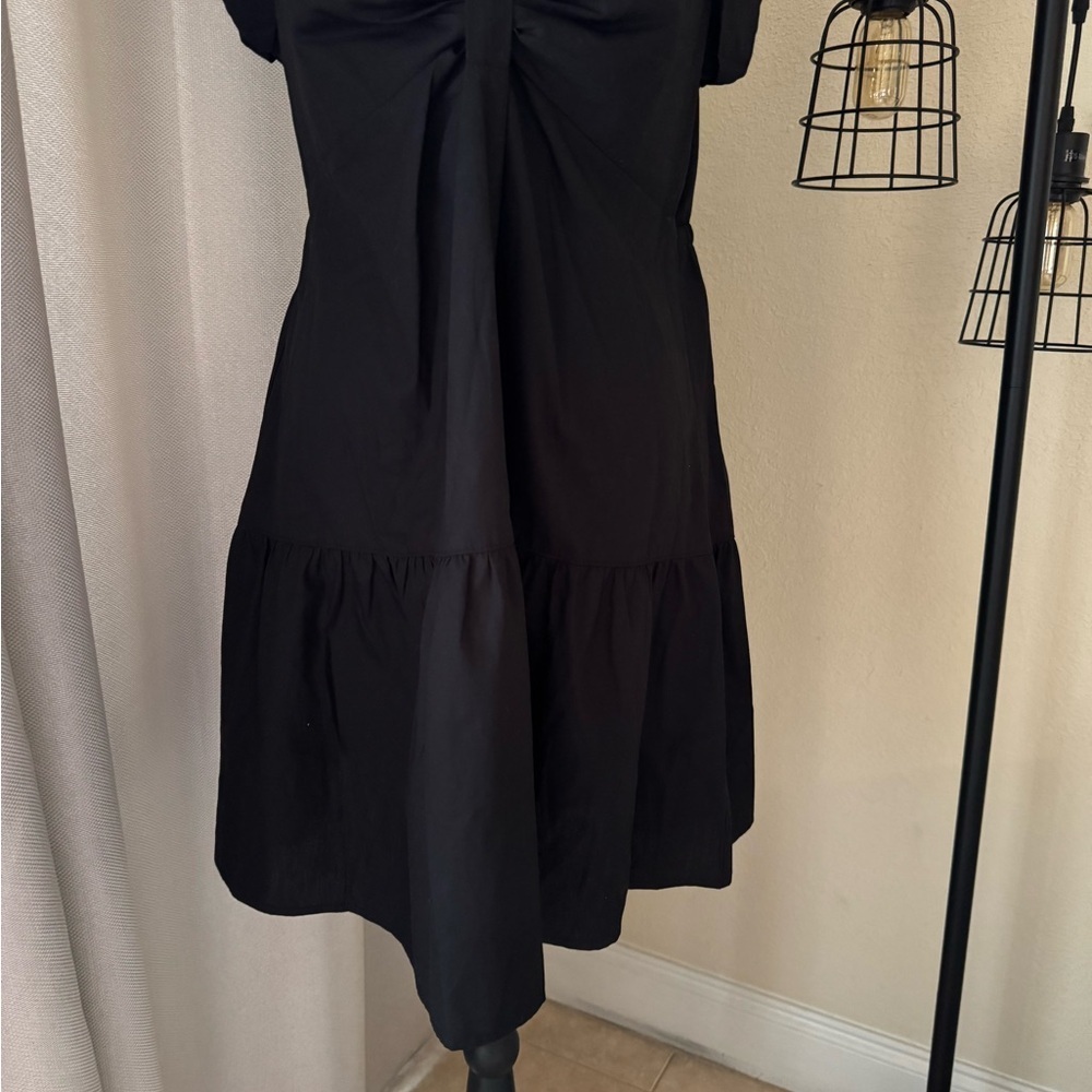 Steve Madden Black Amanda Mini Dress V Neck Sleeveless Size M - Picture 6 of 10
